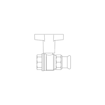 Optibal, zawór kulowy, DN 20, przyłącze prasowane 22mm x 3/4 GW, z mosiądzu, wydłużone pokrętło z tworzywa