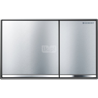 Przycisk uruchamiający Geberit Omega60, przedni/górny, chrom szczotk., prostokątny