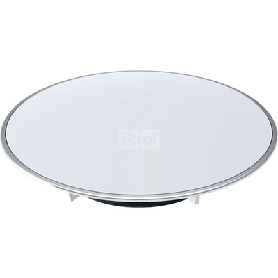 Pokrywa odpływu Geberit Split d90, do syfonu brodzikowego, wysokość zasyfonowania 30 / 50 mm: Płyta przykrywająca: biała / matowa, Pierścień ozdobny: chrom matowy