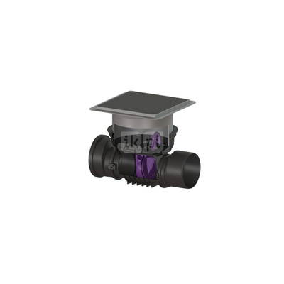 Zawór zwrotny (zasuwa burzowa) Staufix DN 200 z 1 klapką z tworzywa z pokrywa czarną