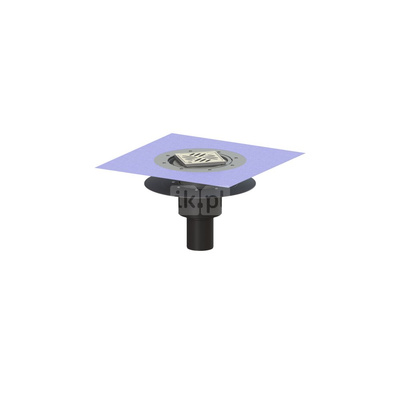 Wpust Ecoguss, DN80, odpł. pionowy, z nasadką Variofix i kratką szczel/ramą nierdz. 120x120