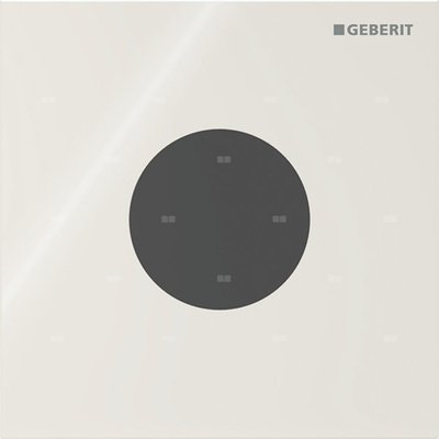 Elektroniczny zawór spłukujący Geberit do pisuaru, zasilanie bateryjne, Typ 40, szkło sand grey, okrągły
