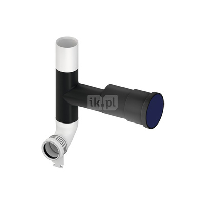 Kolano spustowe z przyłączem do odciągu zapachu DN 70 z uszczelkami O - ring (przyłącze z lewej strony) TECE profil