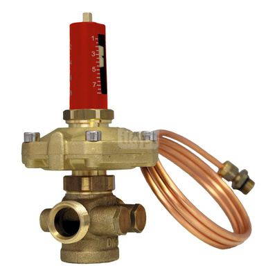 Regulator ciśnienia różnicowego HERZ 60 kPa, mosiądz DN 20, zakres przepł. 25-60 kPa