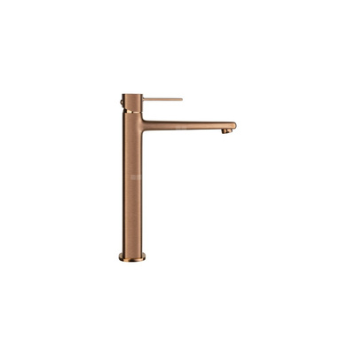 Wysoka bateria umywalkowa Glamour miedź