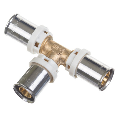 Trójnik QIK Zaprasowywany XPRT mosiądz 40 mm (złącze zaprasowywane)