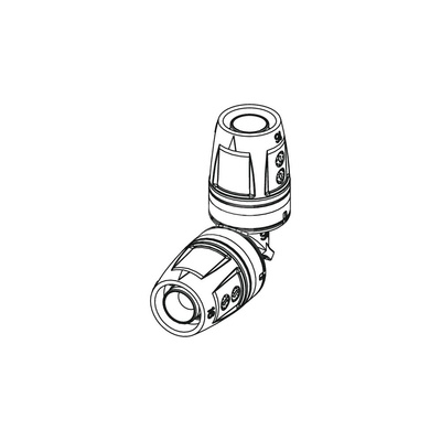 Kolano 90' TECE logo trzyczęściowy, tworzywo, 16 mm (pz x pz)