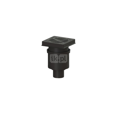 Wpust podwórzowy Ecoguss 200, DN100, odpływ pionowy, z kwadratową nasadką