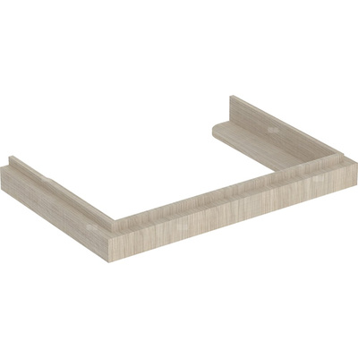 Nasadzany blat Geberit Citterio pod umywalkę: Dąb beżowy, Szerokość umywalki=75cm