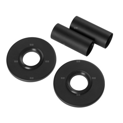 Grzejnik łazienkowy drabinkowy czarny z akcesoriami