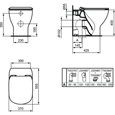 Miska WC stojąca IDEAL STANDARD TESI