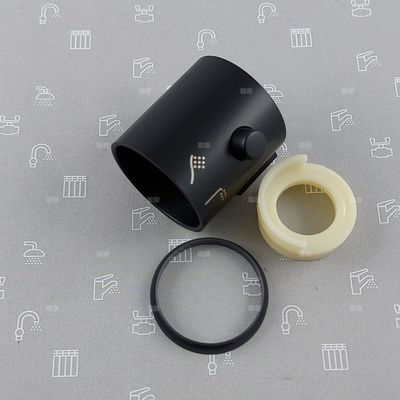 Uchwyt regulacji strumienia wody do baterii wannowej termostatycznej MOZA BLACK