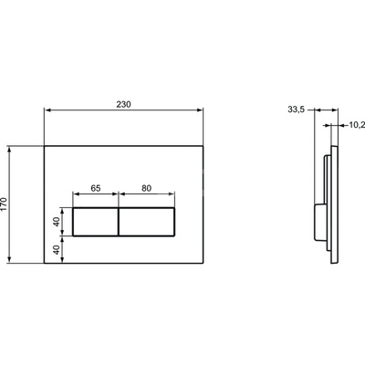 ECO SYSTEMS Przycisk spłukujący, biały