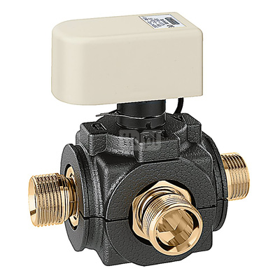 Trójdrożny zawór kulowy z siłownikiem 1", czas zadziałania 10s