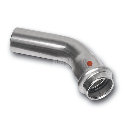 Łuk 45' SANHA NiroTherm Press nyplowy, stal nierdzewna, 88,9 mm (zw x zw)