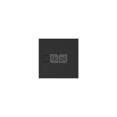 SET B459 BRODZIK KWADRATOWY TAKO SLIM 90X4 CZARNY MAT + SYFON (VIRT)