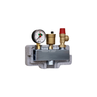 Kompaktowa grupa bezpieczeństwa, mosiądz, z izolacją 1", 50KW, SV 1/2" KSG30/ISO2