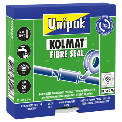 UNIPAK KOLMAT FIBRE SEAL 12mm X 15m