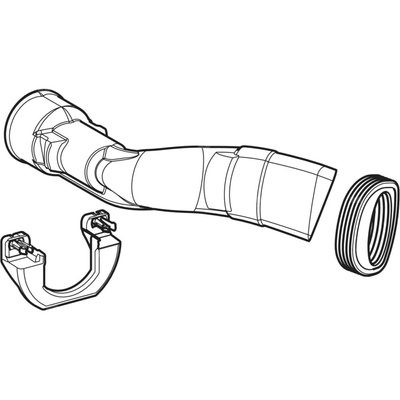 Kolano spłukujące Geberit do stojącej miski WC TurboFlush