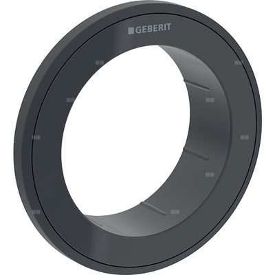 Rozetka Geberit do zdalnego uruchamiania spłukiwania typ 10, okrągły, przycisk meblowy: Rozetka: czarna, Pierścień ozdobny: czarny mat