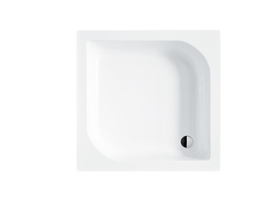 Brodzik Besco 80x80cm kwadratowy biały ze stopami #BAA-80-KW