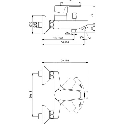 CERAFINE D BATERIA WANNOWA-NATRYSKOWA EXPSD CHR