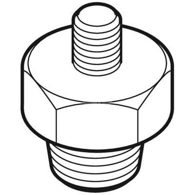 Nypel GEBERIT, stal (ocynk), 1/2'' x 10 mm (GZ)