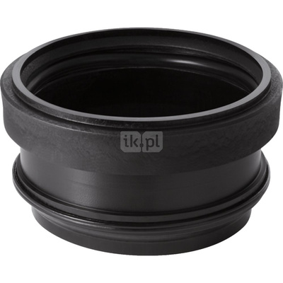 Kielich przyłączeniowy PE krótki d90, do wpustów dachowych grawitacyjnych, kolor czarny