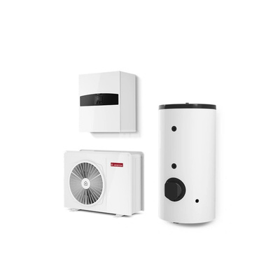 Pakiet - Pompa ciepła powietrzna powietrze-woda monoblok ARISTON NIMBUS FLEX M NET R32 7.4 kW 400 V + Moduł naścienny Sensys HD z łącznością Wi-FI + Zasobnik buforowy 200 l