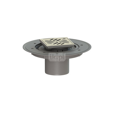 Kratka KESSEL Variofix kwadratowa ze stalowai nierdzewnej 120x120mm do wpustu