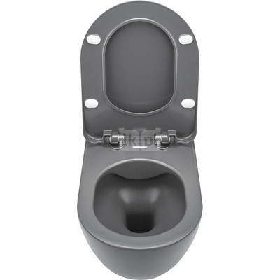 Miska wisząca bezkołnierzowa peonia antracyt/titanium