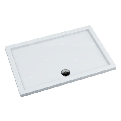 Brodzik kompozytowy Stabilsound Plus® Corrina 80x110x5 cm, prostokątny z odpływem na dłuższym boku