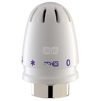 Głowica termostatyczna prosta HERZ Mini, zakres reg. 25-60'C, przyłącze M 28x1,5, kolor biały