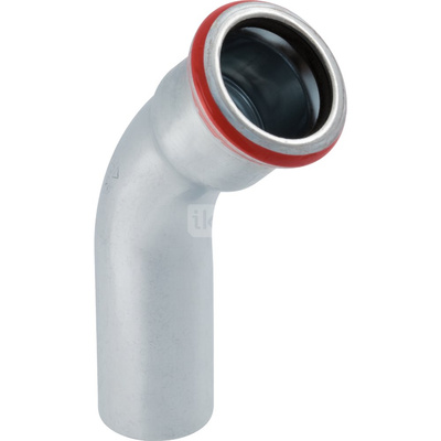 Kolano 45' GEBERIT Mapress C-Stahl jednokielichowe, stal (ocynk galwaniczny/elektrolityczny) (ocynk), 22 mm, DN 20 x 22 mm x DN 20 (końcówka wciskana x mufa zaprasowywana) z uszczelką