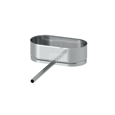 Miska na kondensat z rurką odpływową JEREMIAS OV/EW0801S stal nierdzewna fi 120x195 mm