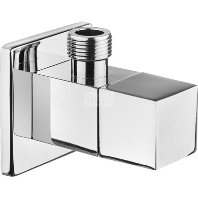 Zawór kątowy ozdobny z głowicą ceramiczną kwadratowy z filtrem 1/2" - 3/8"
