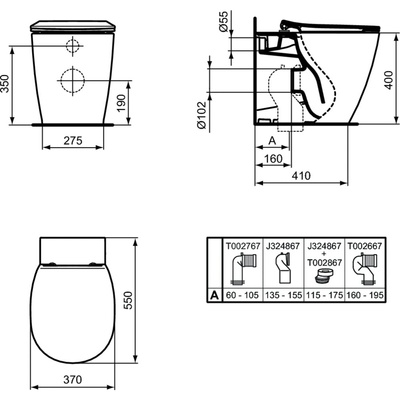 Miska WC stojąca IDEAL STANDARD CONNECT