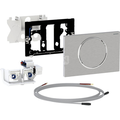 Elektryczny zestaw uruchamiający WC Geberit, Sigma10, 12cm, stal nierdz.