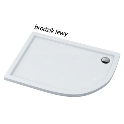 Brodzik akrylowy Caspar 85x120x5 cm R55, asymetryczny lewy