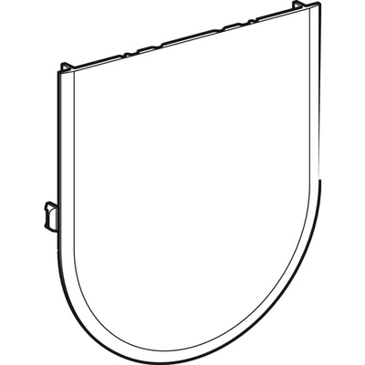 Pokrywa ze szklanym wycięciem, do modułu sanitarnego Geberit Monolith do bidetu: Biały-alpin