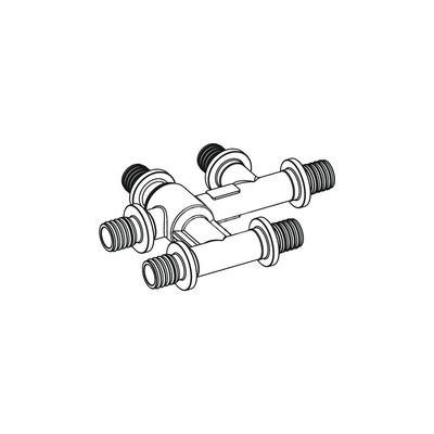 Trójnik TECE flex mosiądz niklowany 20 x 16 x 16 GZ