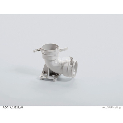 Kolanko 90 st. z cokołem mocującym, fi75/62 mm z uszczelkami