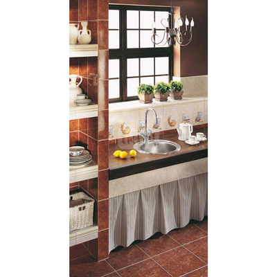 Zlew. twist satyna kołnierz 1k b/o fi 490x170, 3,5" + osprzęt