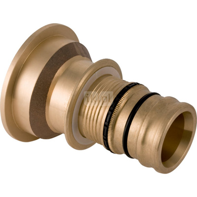 Złączka GEBERIT Mepla, miedź / miedź, 75 mm, DN 65 x 95 mm x DN 90 (końcówka wciskowa x kołnierz), (głębokość: 33 mm) z uszczelką