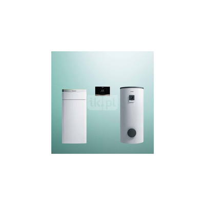 Pakiet systemowy OZE - Pompa ciepła gruntowa solanka-woda VAILLANT VWF 197/4 flexoTHERM 19.6 kW 400 V + Regulator sensoCOMFORT VRC 720 + Zasobnik c.w.u. VIH RW400/3BR + Moduł komunikacji internetowej VR 940f