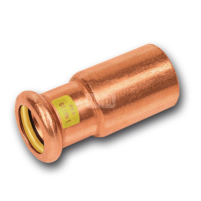 Nypel SANHA Press Gas redukcja, Cu, 28 mm x 15 mm (zz x zw)