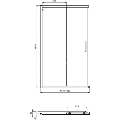 CONNECT 2 Drzwi 120 UNH DOOR IC SBL CLR