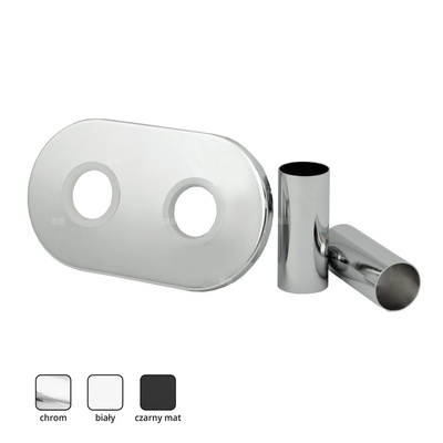 ZMO1 Zestaw maskujący do grzejników z rozetą owalną i tulejami, chrom