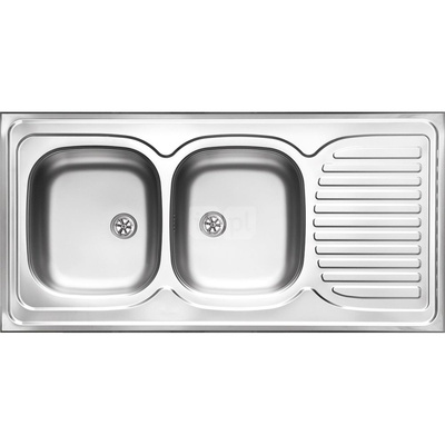 Zlew. tango satyna 2k z/o 1200x600x140, 2" + osprzęt