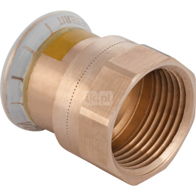 Złączka GEBERIT Mapress Kupfer Gas przejściowa z gwintem wewn. do gazu, miedź, 3/4'' x 22 mm (GW x mufa zaprasowywana), (głębokość: 1.5 mm) z uszczelką